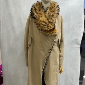 Italian coat with silver fox fur